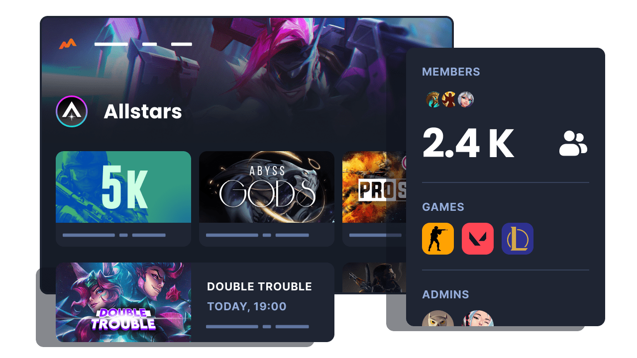 Challengermode Space with tournaments and community features